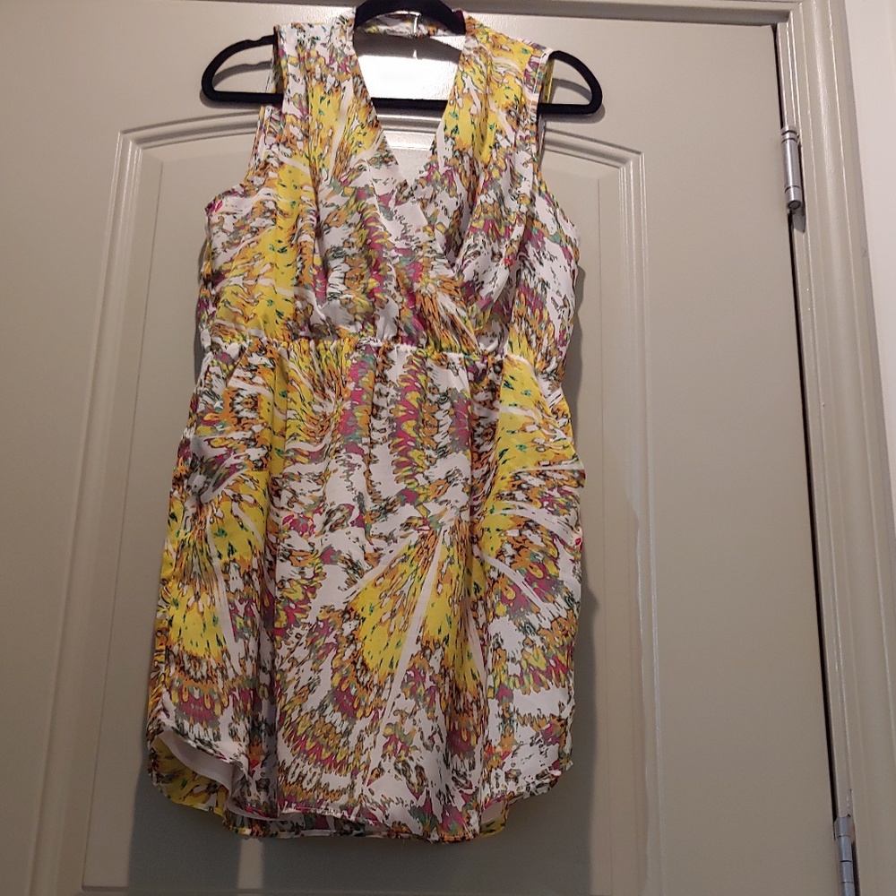 Adelyn Rae Multi-Colored Sleeveless Dress - L